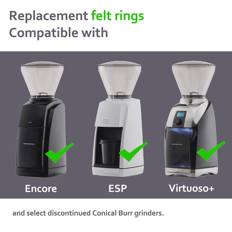 QHAND Felt Washer Replacement Compatible with Baratza Encore ESP, 6 PCS Felt Rings for Baratza Encore and Virtuoso+ - Image 2